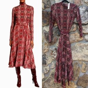 Alice + Olivia Mock Neck Midi Dress Sz 12